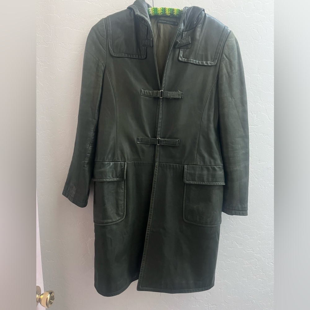 Rudsak Leather jacket w hood